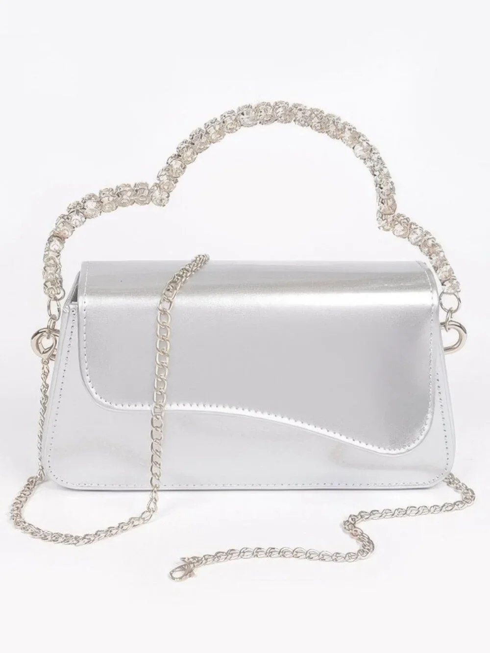 Glitter Rhinestone Handle Bag